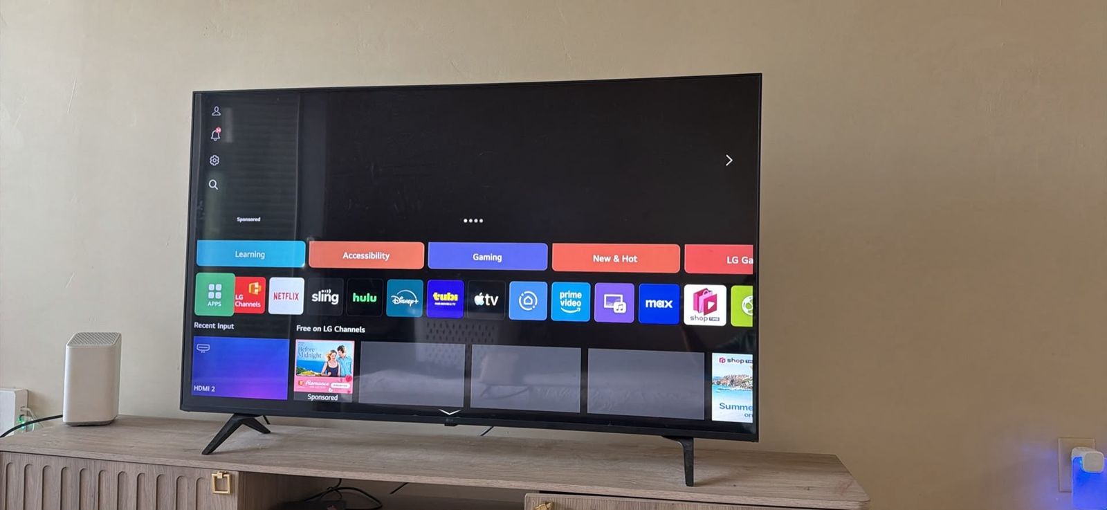 LG Smart TV with Stand Legs 55 Inch