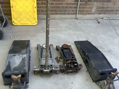 Husky Floor Jacks, Jack Stands, and Car Ramps Set - Used Automotive Maintenance Kit