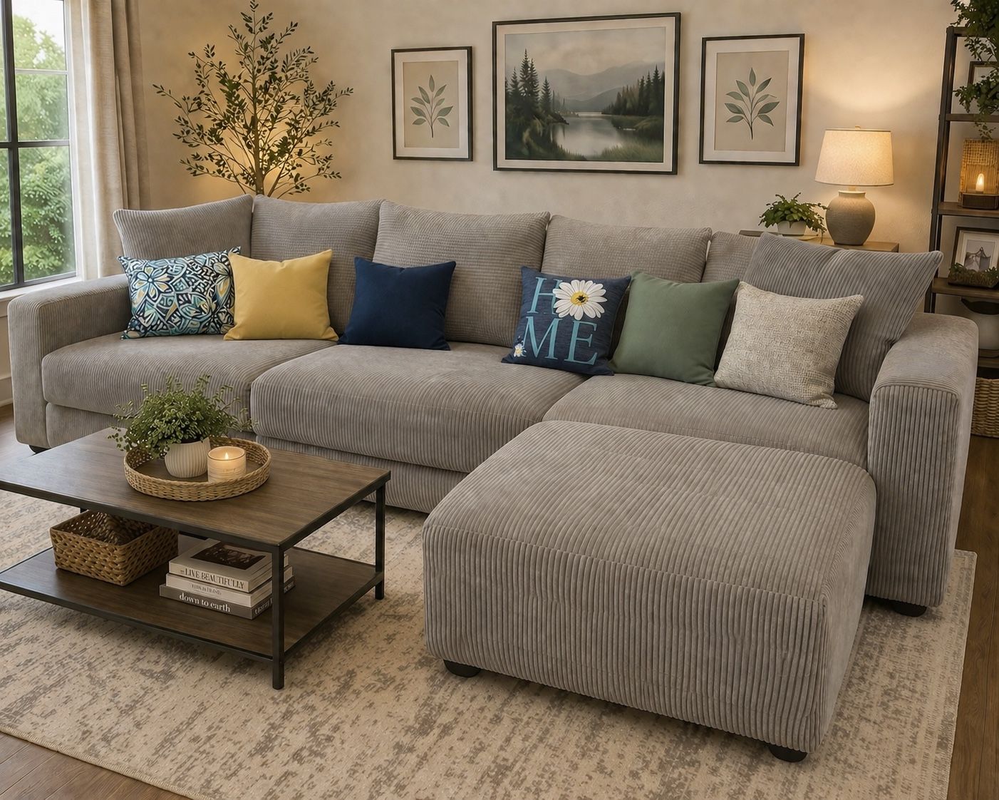 4 piece Oversized Boneless sectional