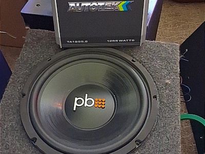 12" Power bass subwoofer & 1250 watt amp in box