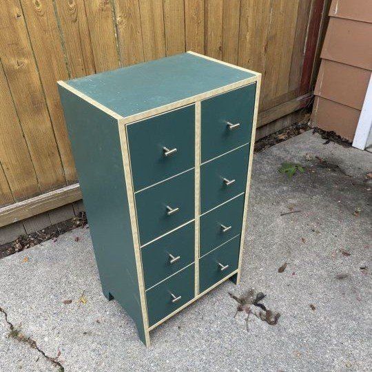 Green Multi-Drawer Storage Cabinet Organizer