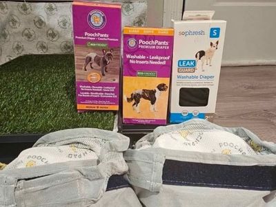 Assorted Washable Dog Diapers - PoochPad PoochPants & So Phresh Lot to