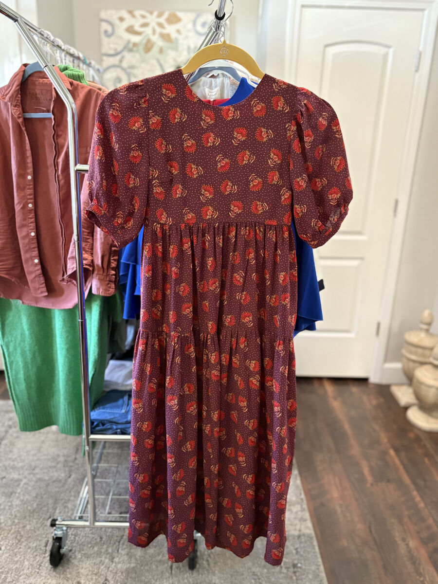 Jacquie the Label tiered floral Fall Midi Dress women size XSmall $20 cash/venmo in Draper