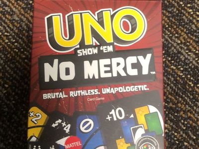 UNO Show 'Em No Mercy Card Game by Mattel - Brutal, Ruthless, Unapologetic Fun for 2-6 Players