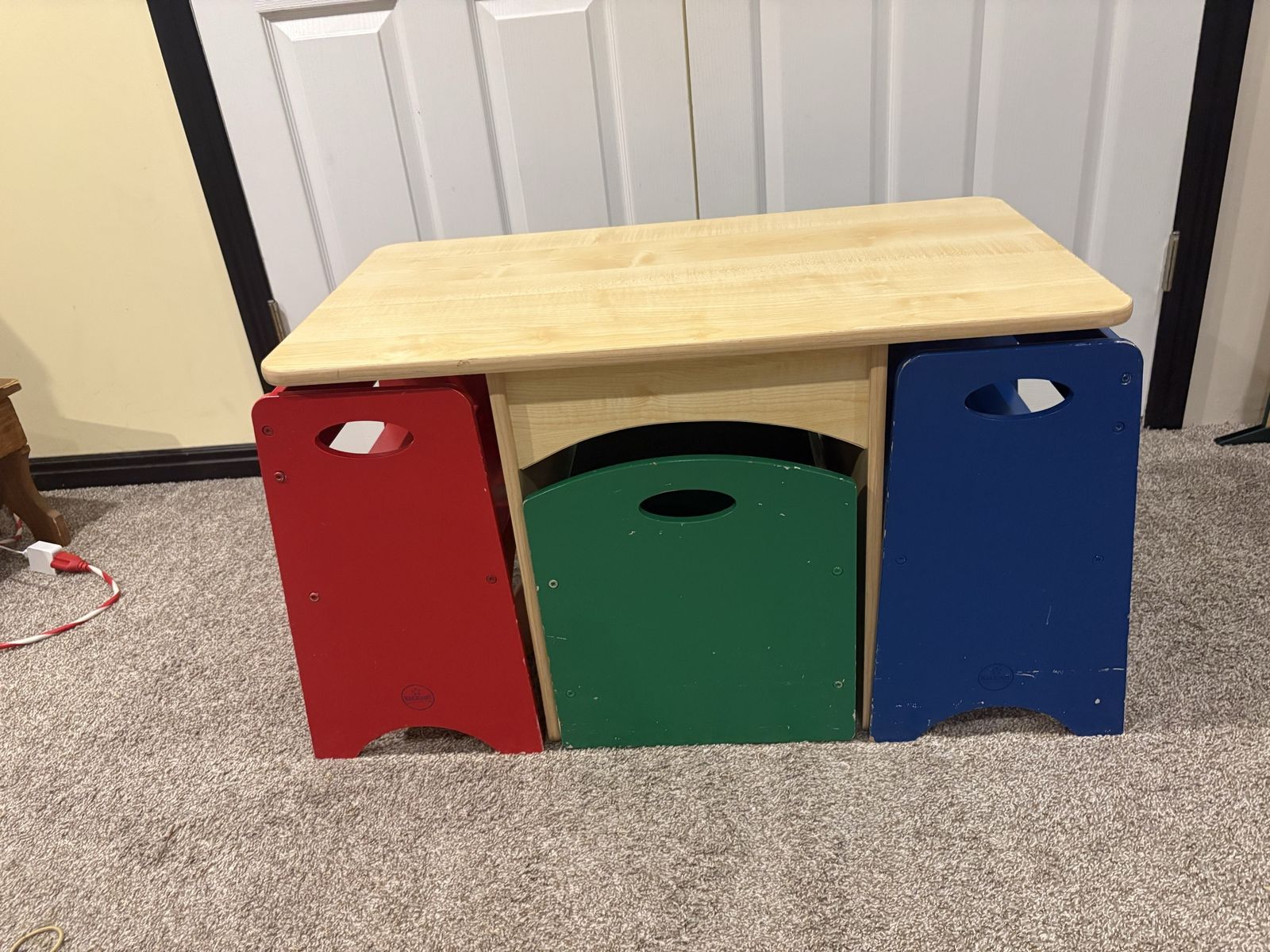 KidKraft Nantucket Table & 4 Chair Set - Primary Colors, Wooden, Kids Play Furniture