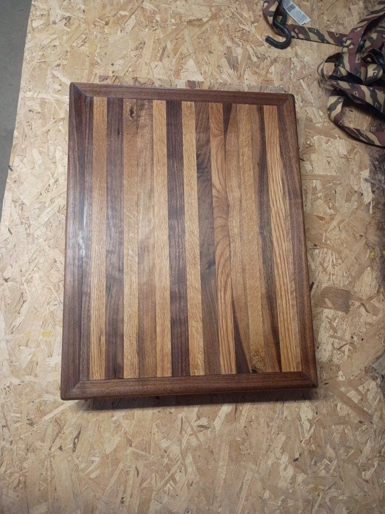 Handcrafted Wood Cutting Board - Butcher Block Style, Natural Wood Tones