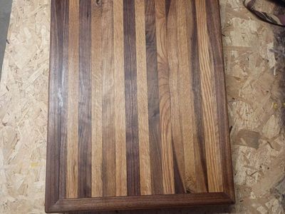 Handcrafted Wood Cutting Board - Butcher Block Style, Natural Wood Tones