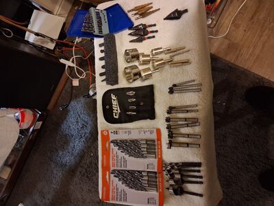 Assorted drill bits For glass, wood, metal