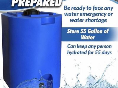 55 gallon water storage barrel