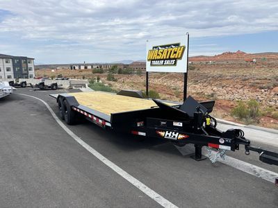 2027 H&H 8.5' x 24' Full Width 14K Power Tilt Car Hauler w/ Drive-Over Fenders, Deck Winch Plate