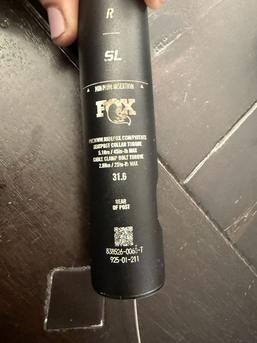 Fox performance elite dropper post