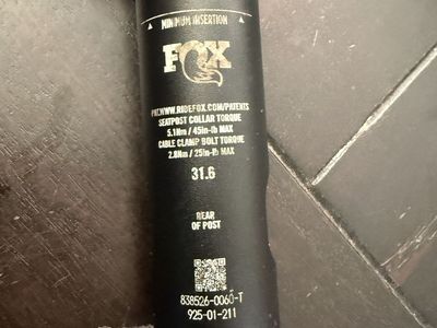 Fox performance elite dropper post