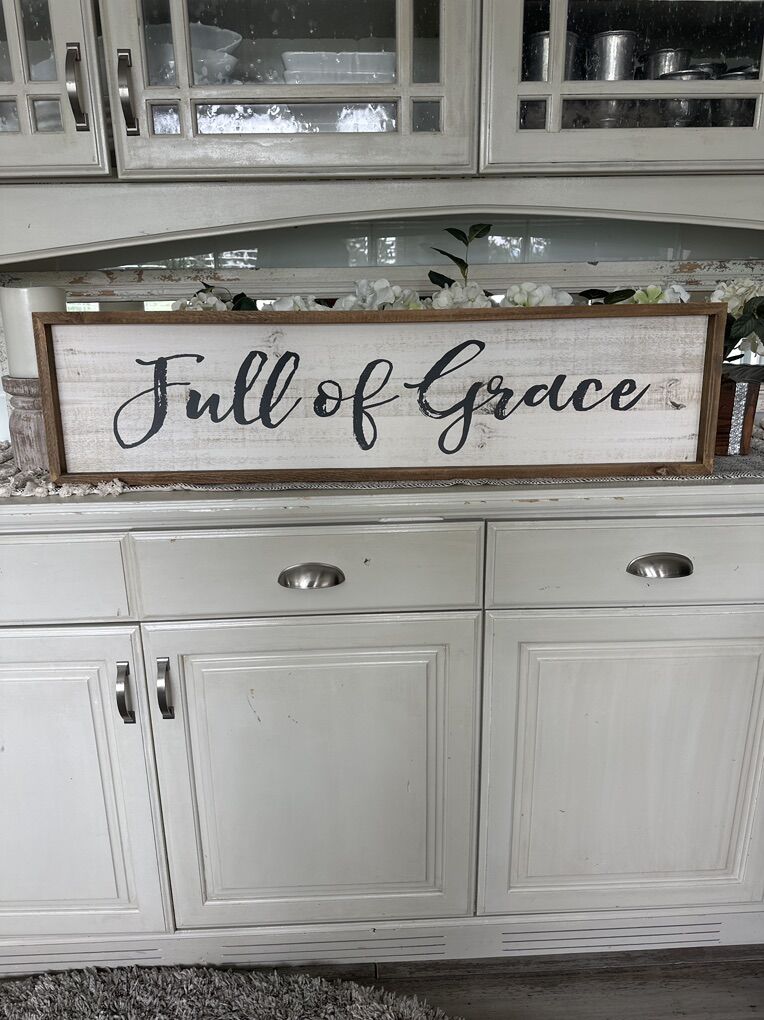 Wooden Full Of Grace Sign