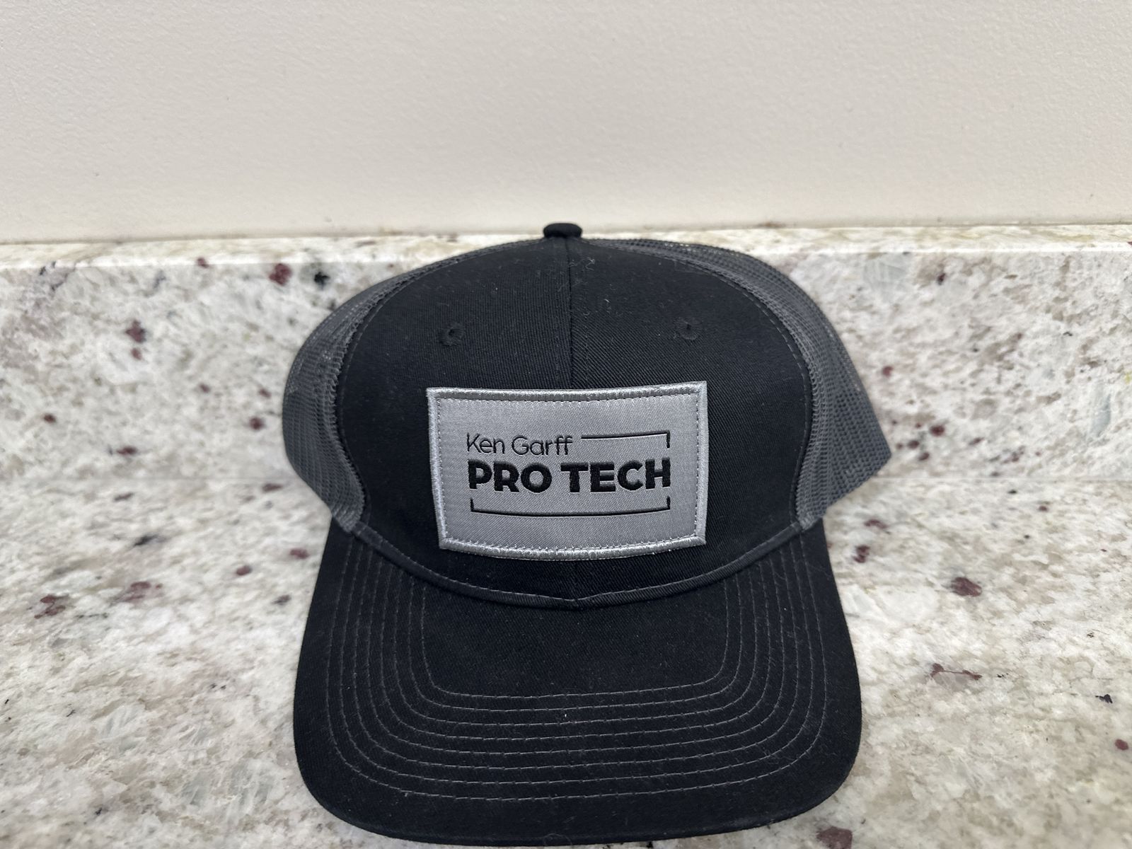 Ken Garff PRO TECH Black & Gray Trucker Hat, Adjustable Snapback, Unisex