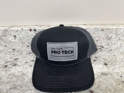 Ken Garff PRO TECH Black & Gray Trucker Hat, Adjustable Snapback, Unisex