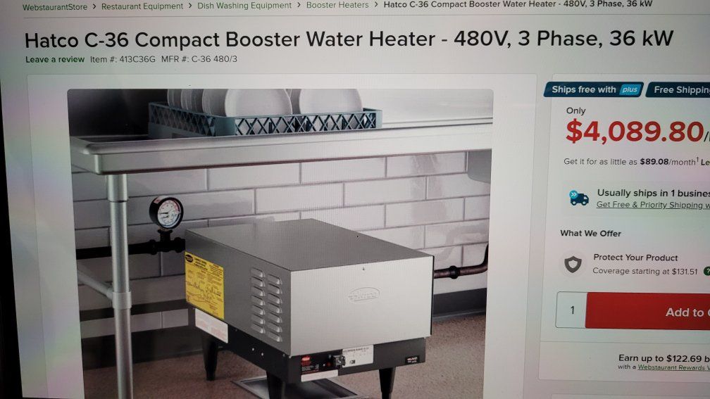 Hatco Water Heater