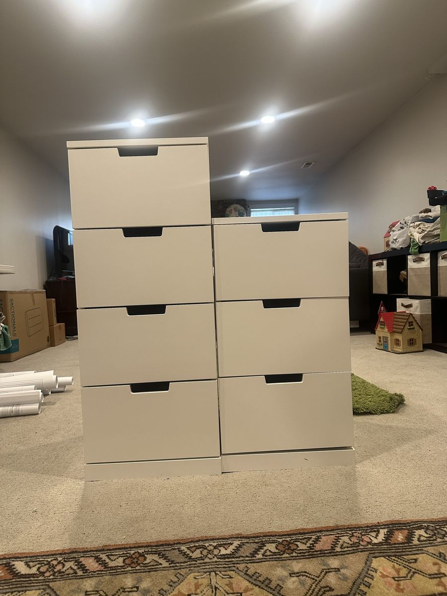 Pair of white drawers