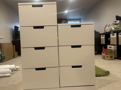 Pair of white drawers
