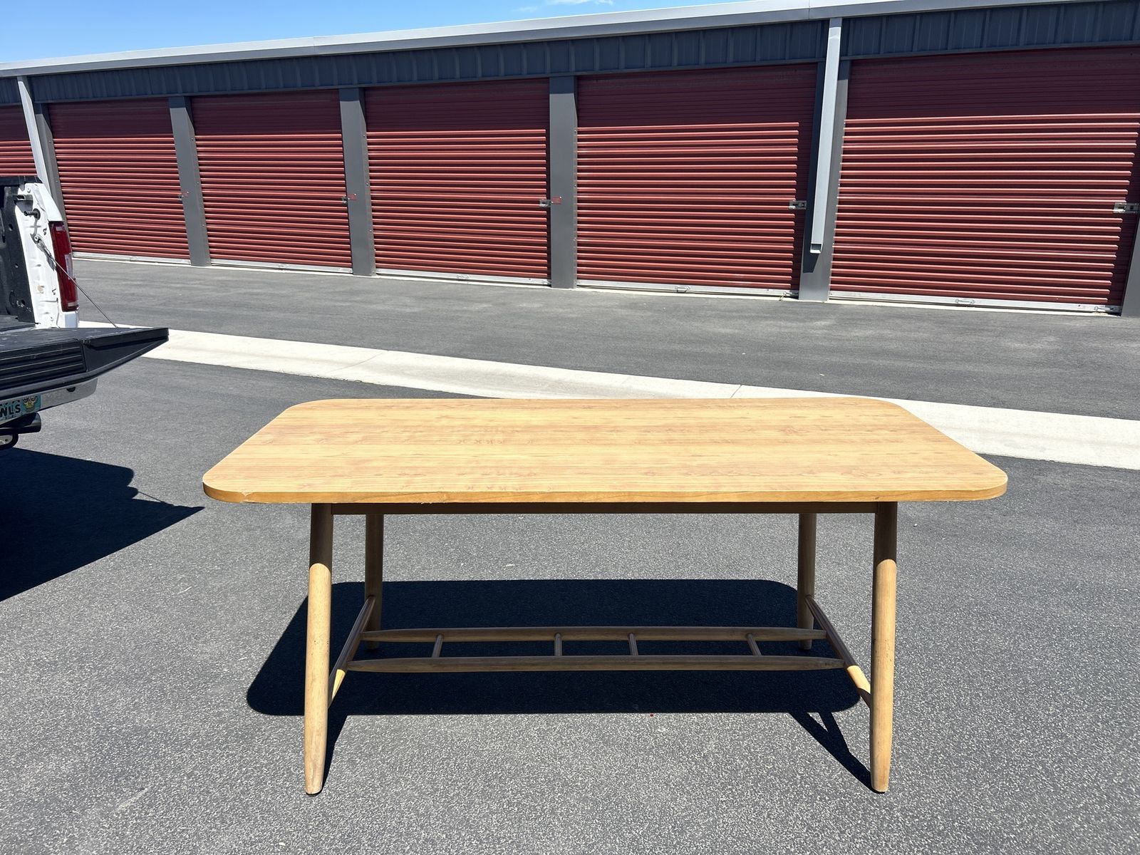 Wooden Dining Table with Tapered Legs