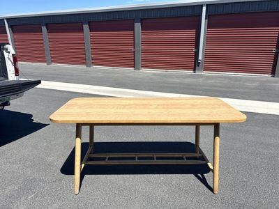 Wooden Dining Table with Tapered Legs