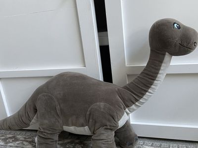 Ikea Jattelik Brachiosaurus Dinosaur 22 Inch Gray