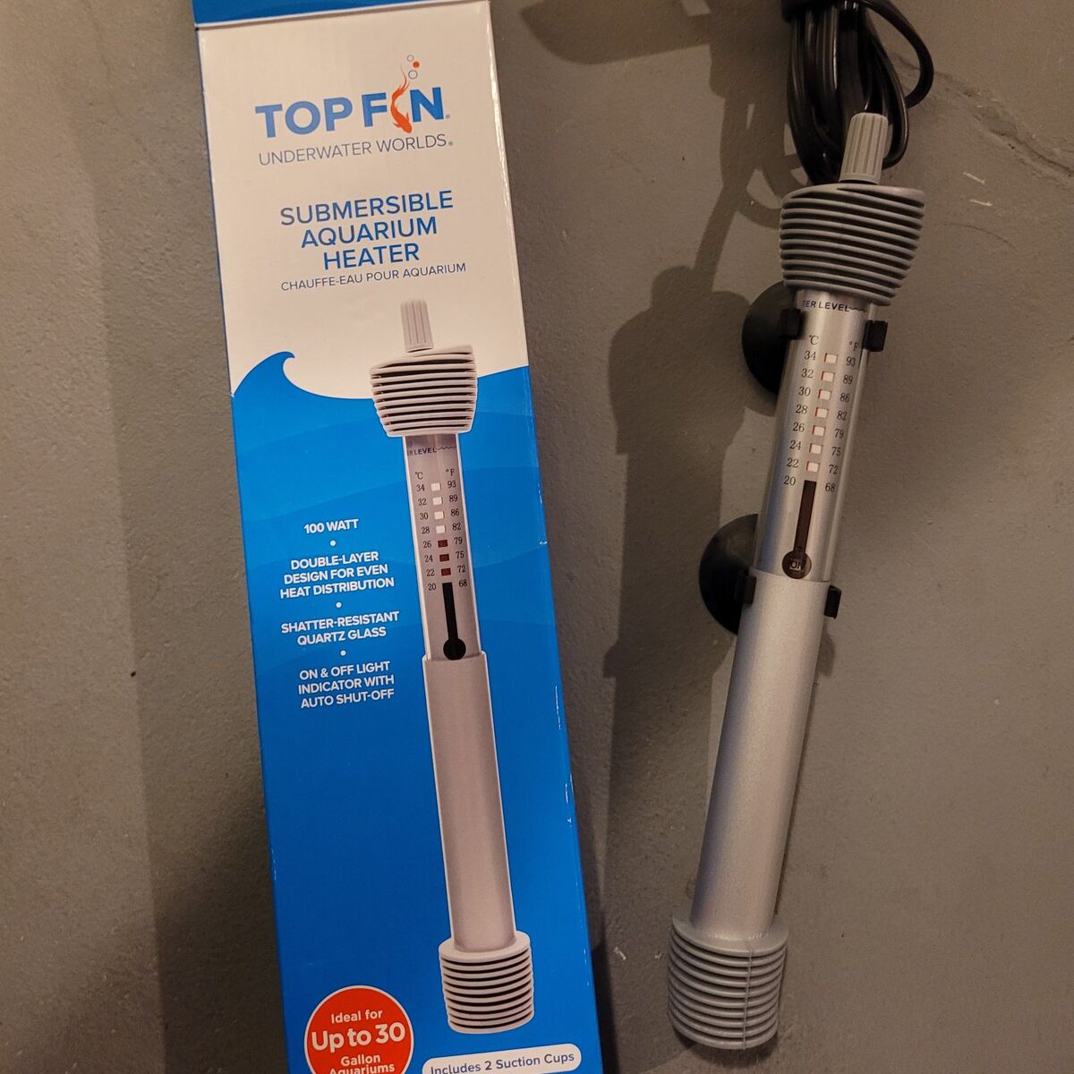 Submersible Aquarium Heater (30 Gal Max)