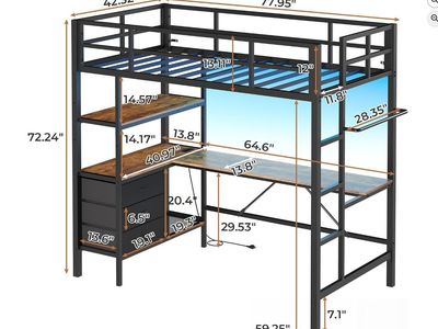 Twin loft bed