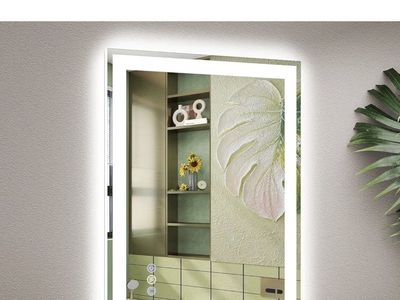 24x32 LED Bathroom Vanity Mirror with Lights - Front & Backlit, Anti-Fog, Smart Memory, Tempered Glass