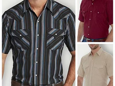 NEW Men's Western style short sleeve shirts
