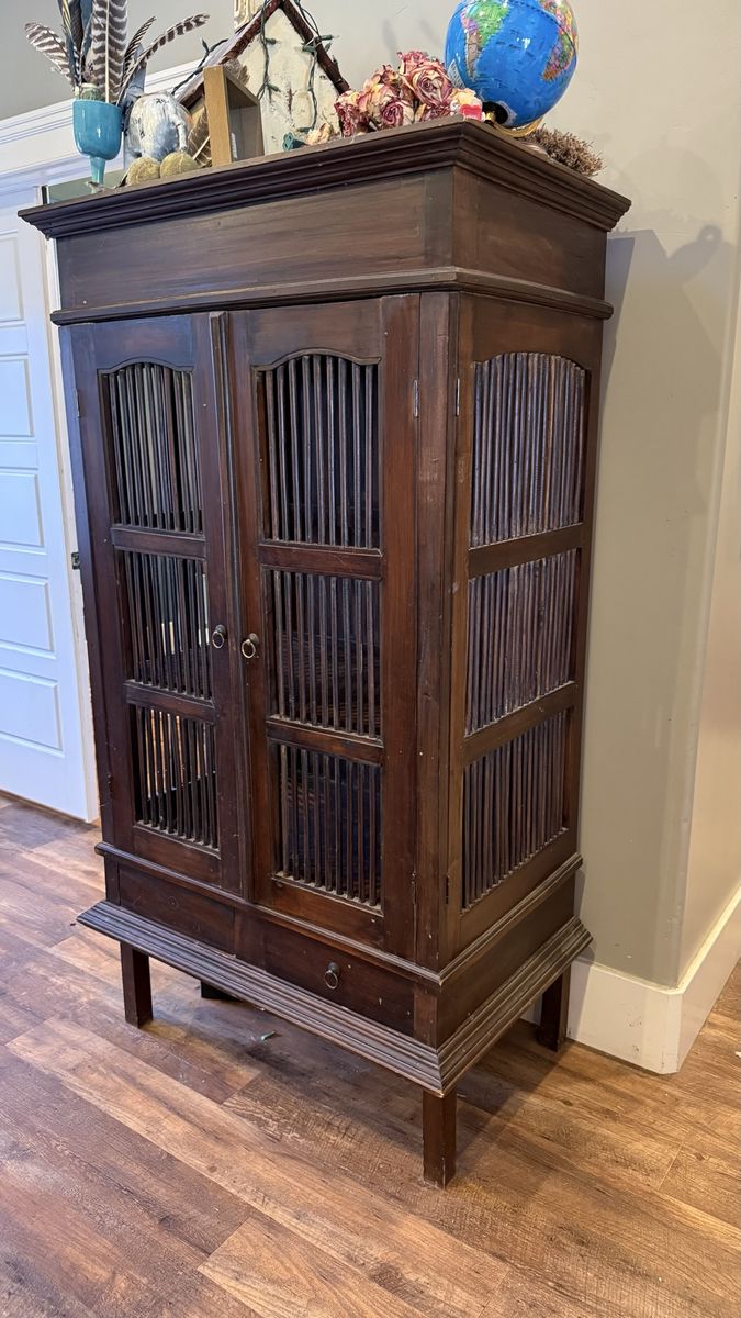 Vintage Indonesian Teak armoire
