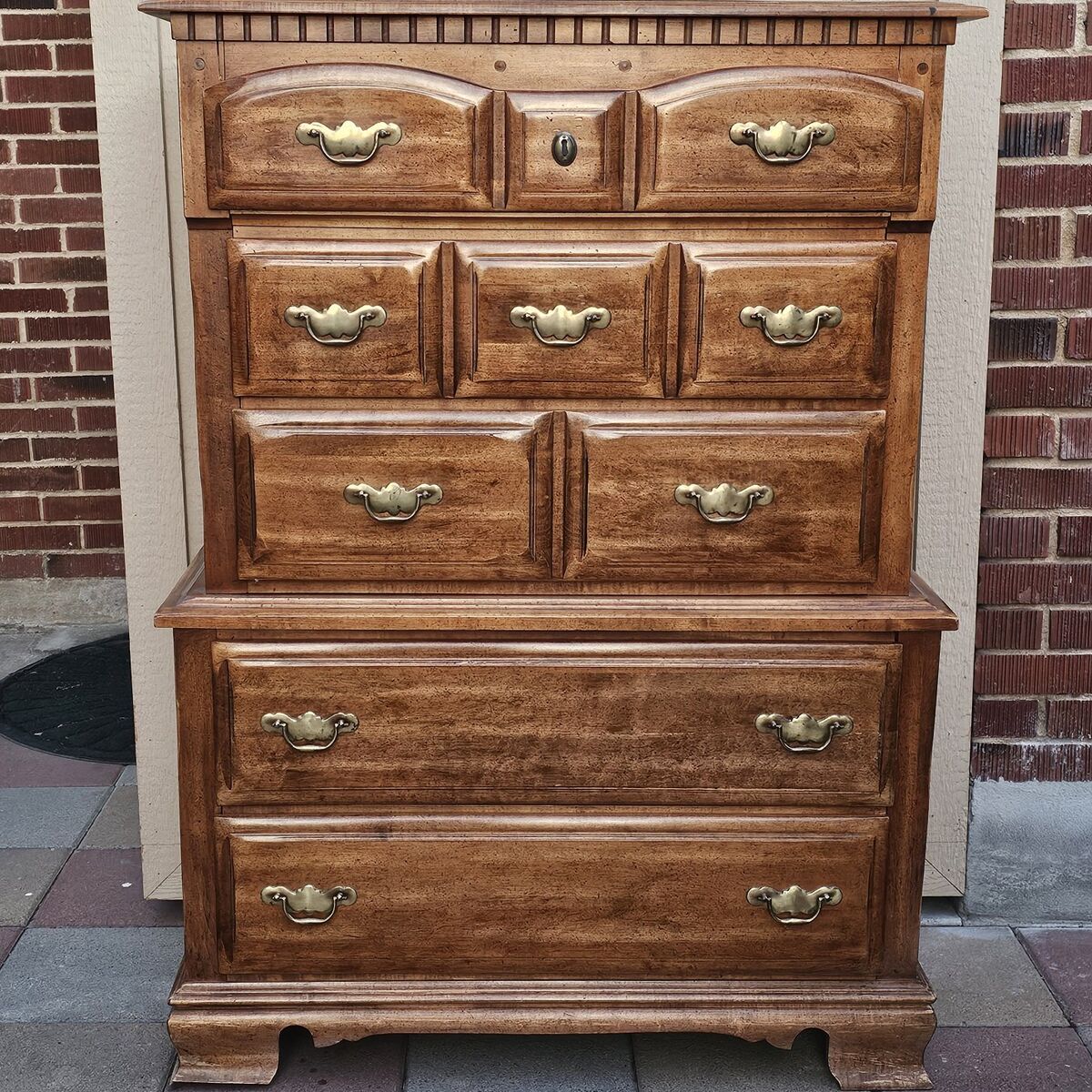 Tall 5 Drawer Solid Wood Dresser