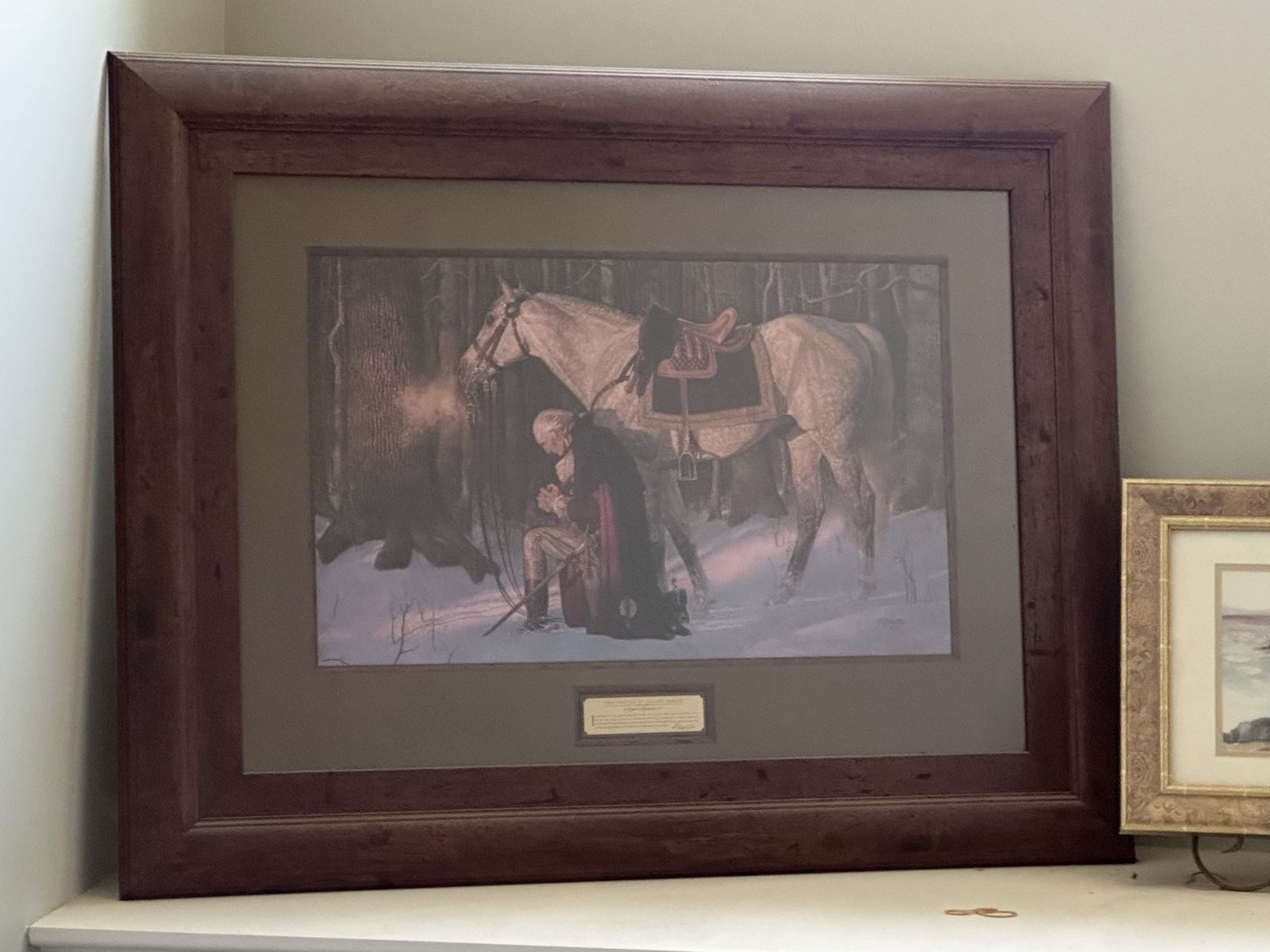 Prayer at Valley Forge framed picture