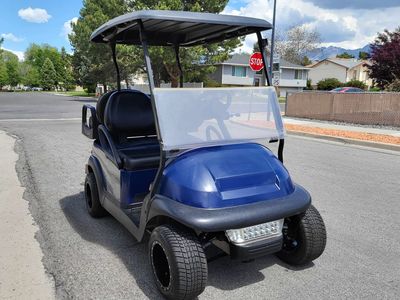 Updated 2018 Four-passeger Lithium Blue Club Car Precedent Golf Cart