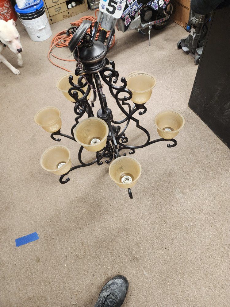 wrought iron chandelier
