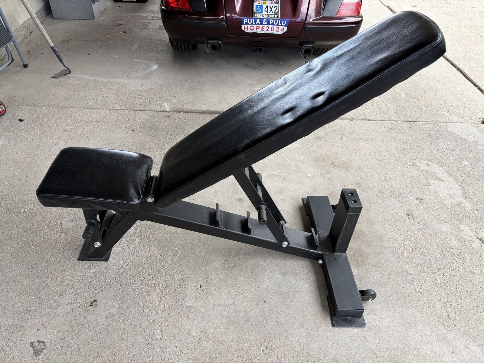 Heavy-Duty Adjustable Weight Bench - Black, for Strength Training & Home Gym