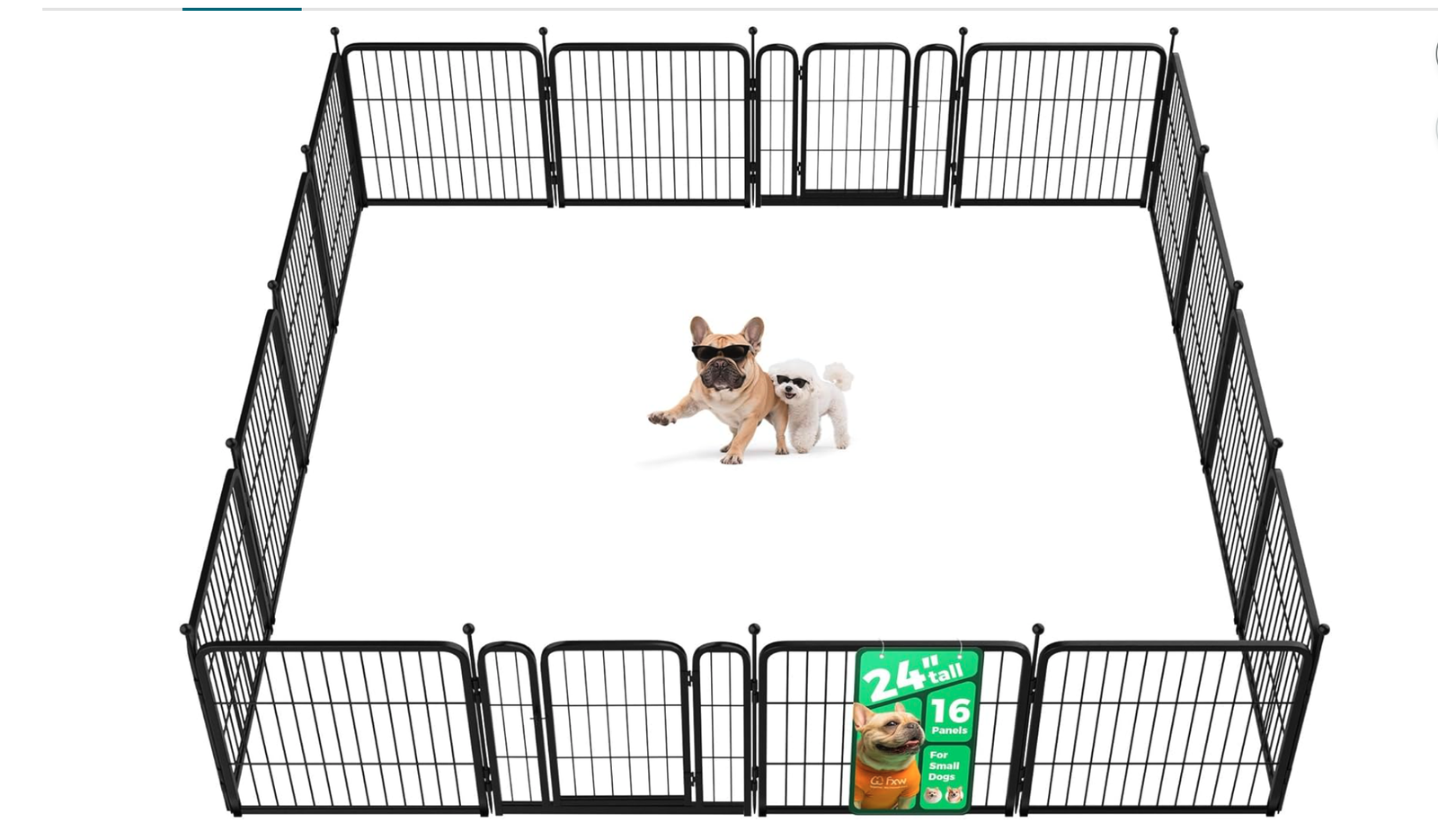 New in Box Dog Playpen for Indoor, Yard, RV Camping, 24 inch 16 Panels for Small and Puppy Dogs