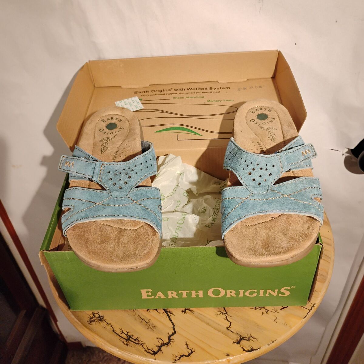 Earth Origins, Selby Moroccan Blue Suede Size 8M