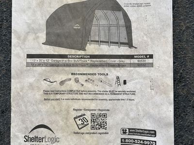 13x20x12 frame for a garage in a box.
