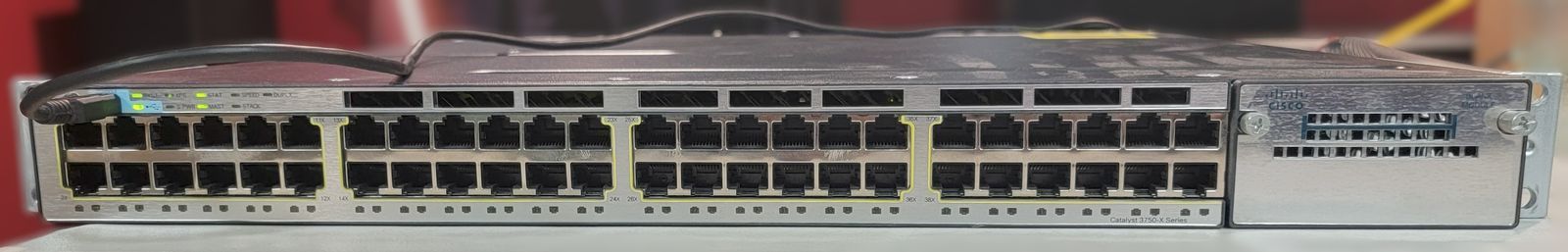 Cisco WS-C3750X-48T-S 48-Port Gigabit Switch - Permanent IP Base - Dual 350W PSU - Tested & Reset
