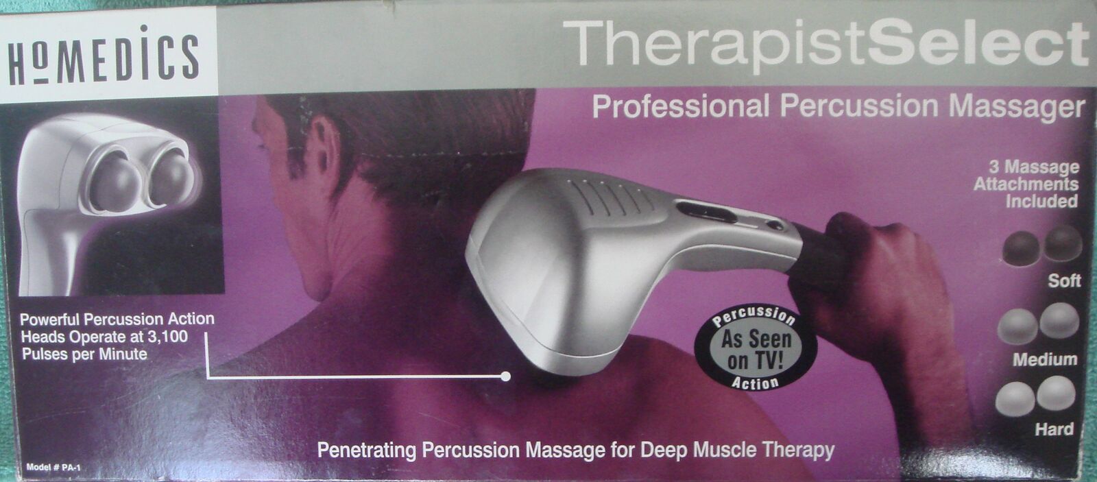 Homedics Penetrating Percussion Massager. In Box. Nice.