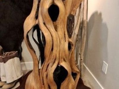 Large Pedestal Trophy Mount Hollowed out Log