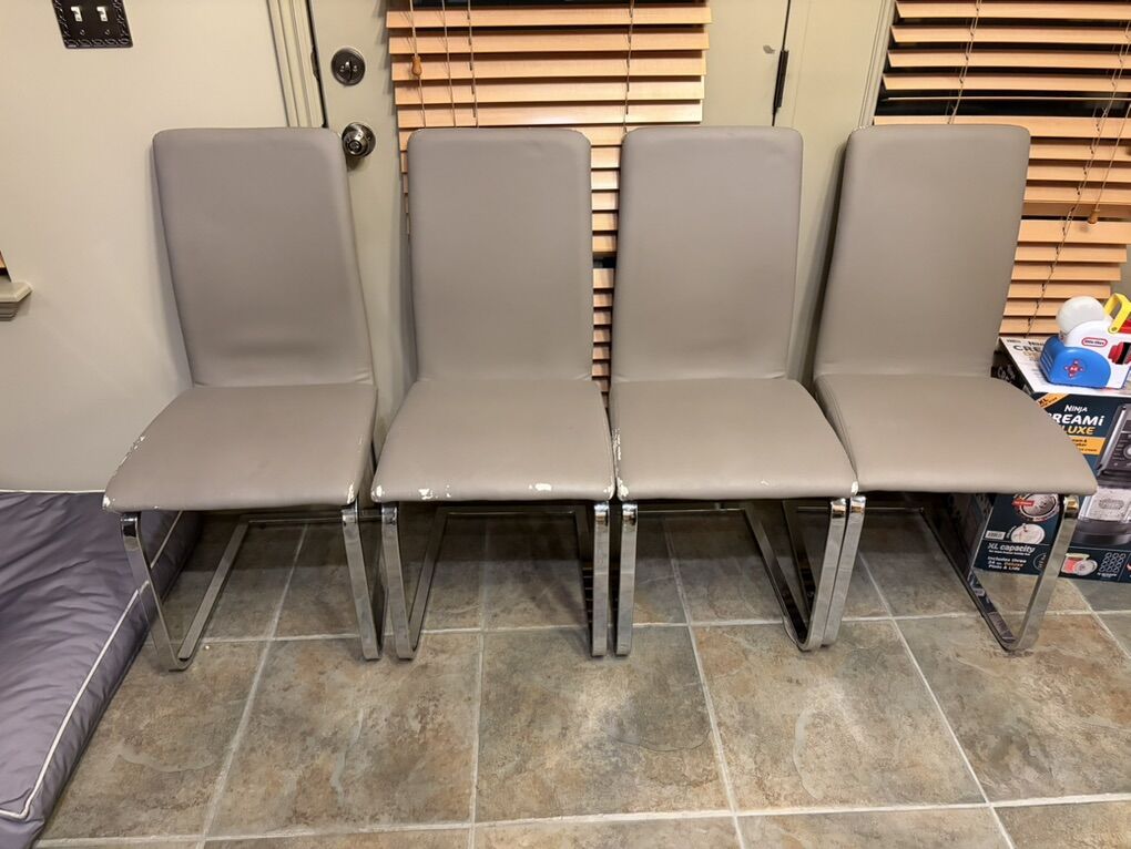 Gray Dining Room Chairs (4)