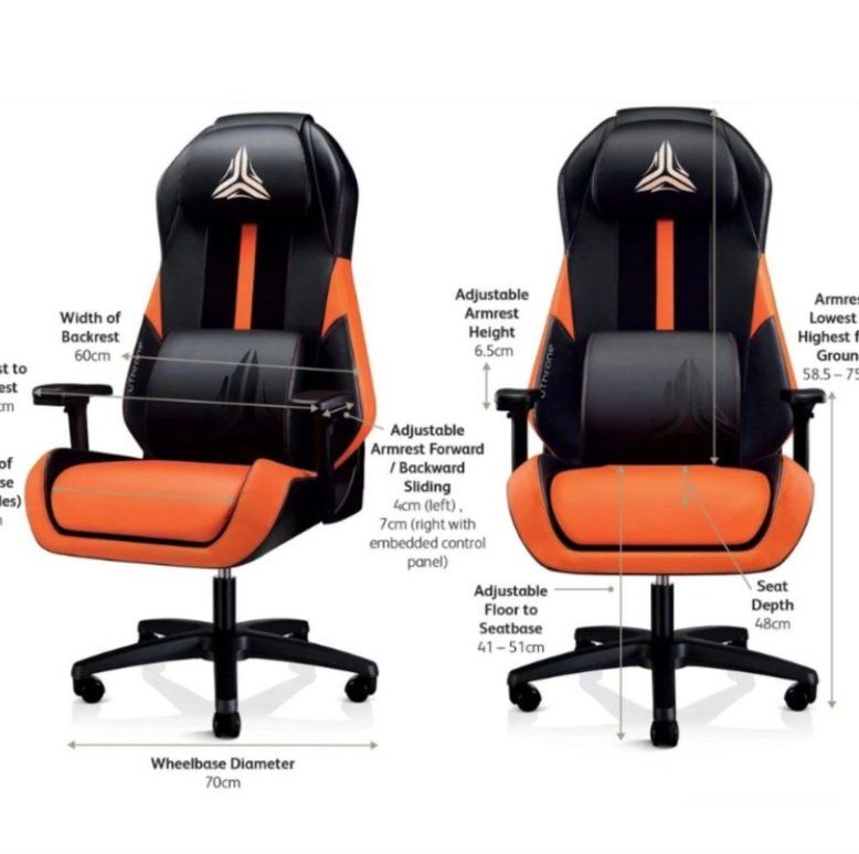 New Osim Uthrone Orange Massaging Gaming/Office Chair