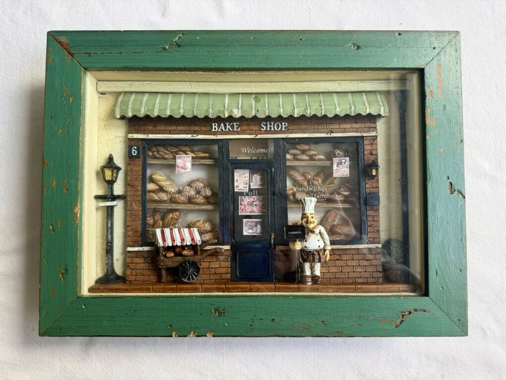 Vintage Bake Shop Shadow Box Wall Decor