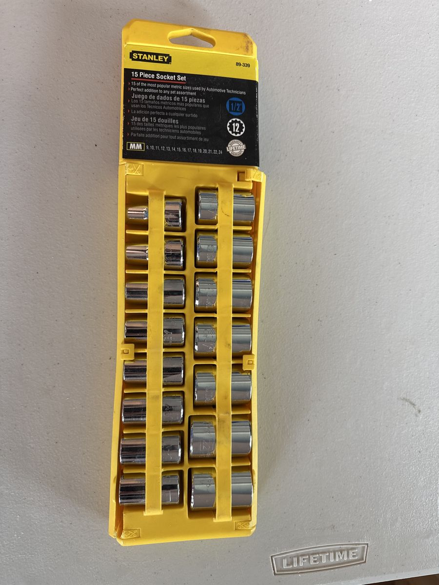 Stanley Professional 1/2" Dr Metric Socket Set - 15pc Max-Drive (89-339)