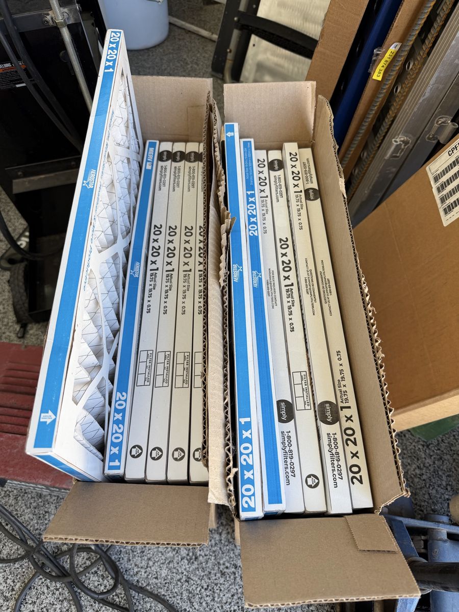 12pcs AC filters 20x20x1