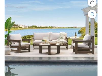 Member's Mark Atticus 4-Piece Deep Seating Set with Sunbrella Fabric, Rust-Free Aluminum Frame