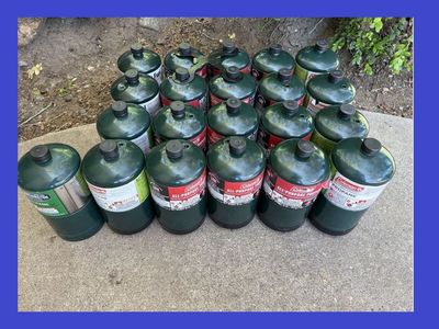 FULL - Coleman type All-Purpose Propane LP Gas Fuel 1LB Tanks/Canisters/Cylinders LPG