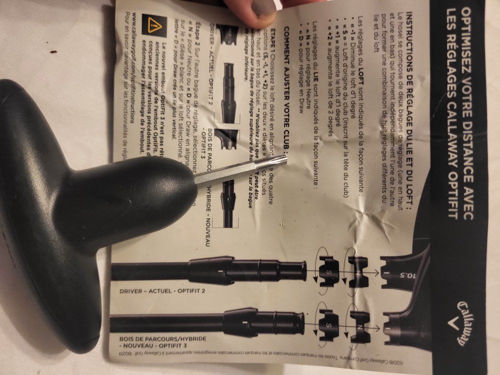 Callaway OptiFit Adjustment Tool for Drivers, Fairways, Hybrids - New