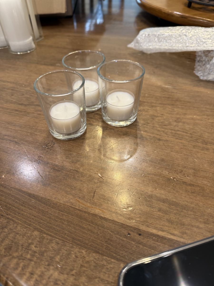 Shot glass candles